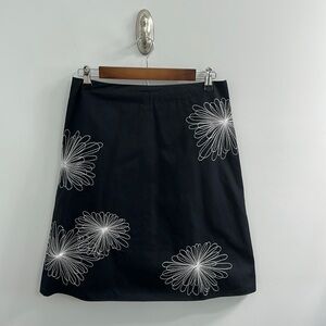Black and White Flower Skirt